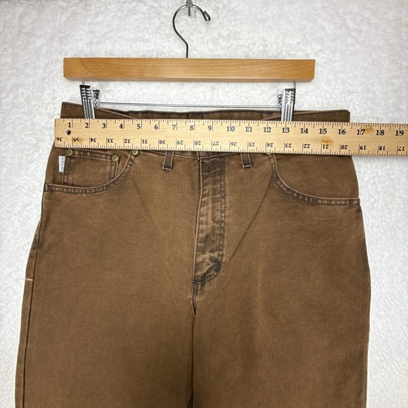 Vintage Carhartt Canvas Pants Mens 34x32 WU182 Chesnut Brown Faded NWT NOS READ - Picture 7 of 12